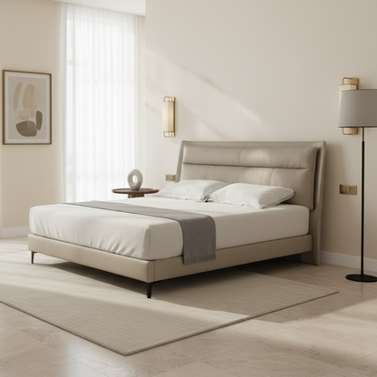 Bedtime Bliss Beige King Bed (King/Queen)