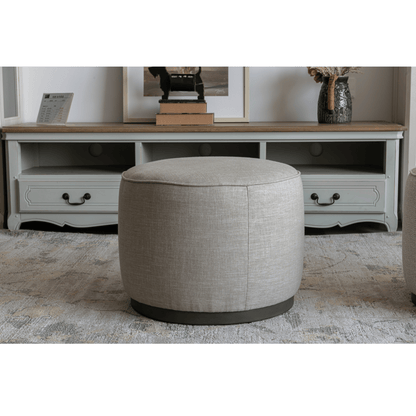 Pattern White Boucle Ottoman W55.5xH44cm