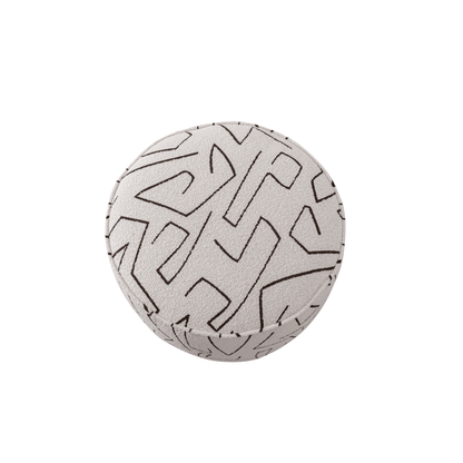 Pattern White Boucle Ottoman W55.5xH44cm