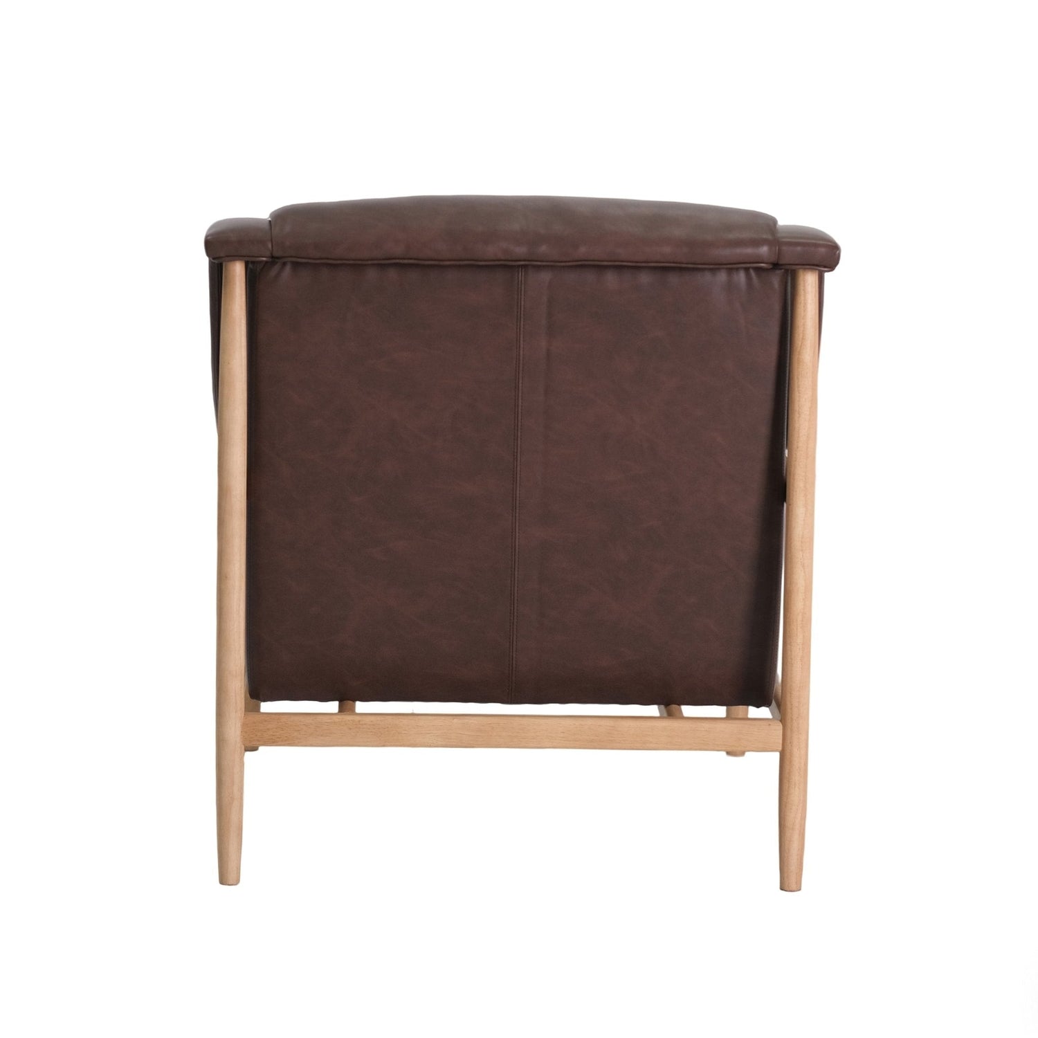 Bella Brown Leather Accent Chair