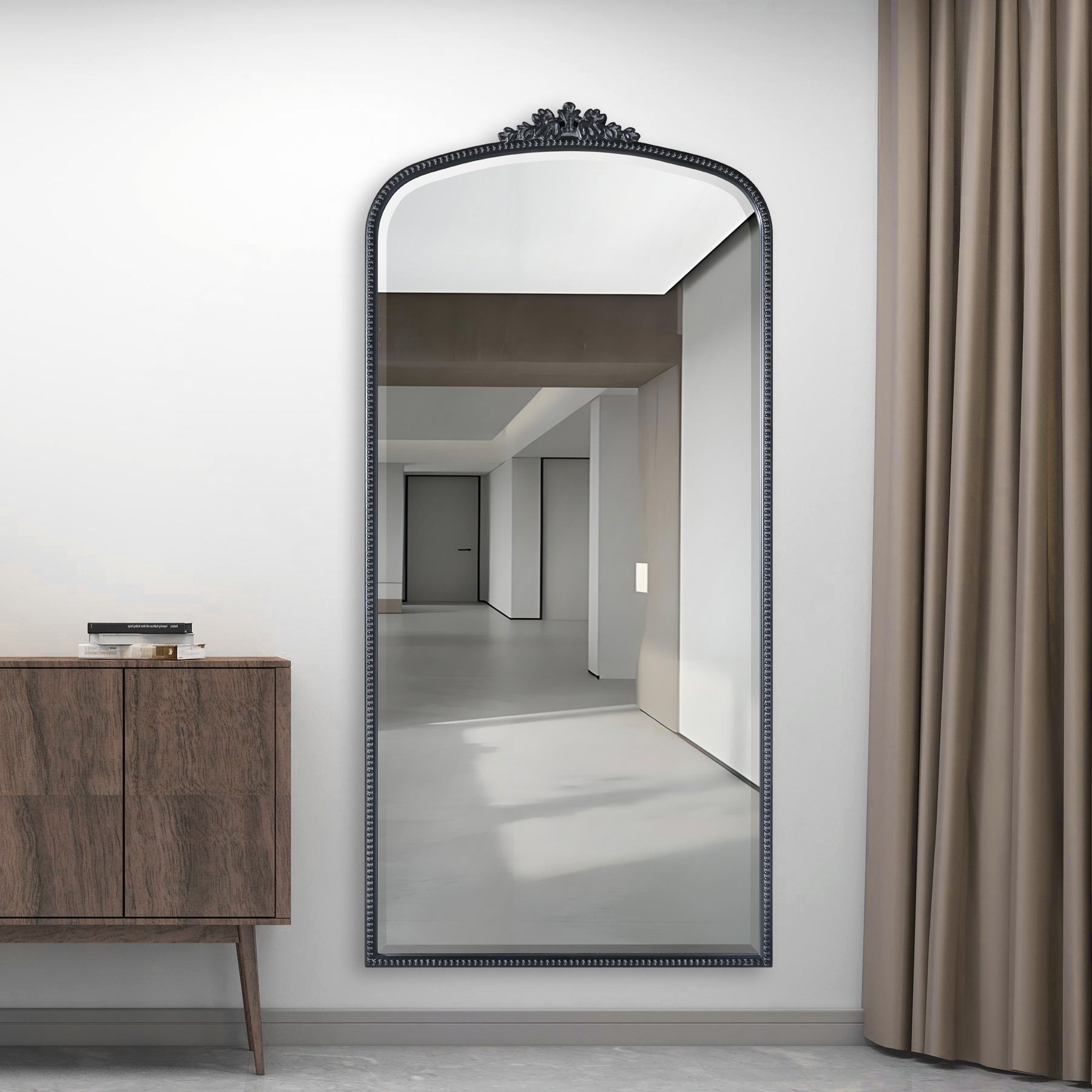 Bevel mirror, antique gold leaf finishing