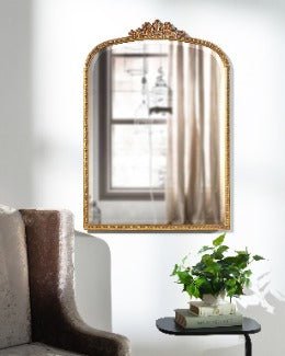 Bevel mirror, antique gold leaf finishing