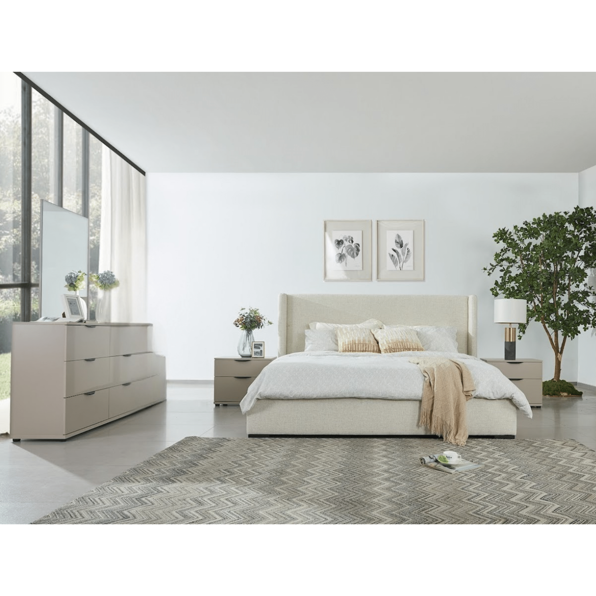 Bisque Beige Bedroom Set