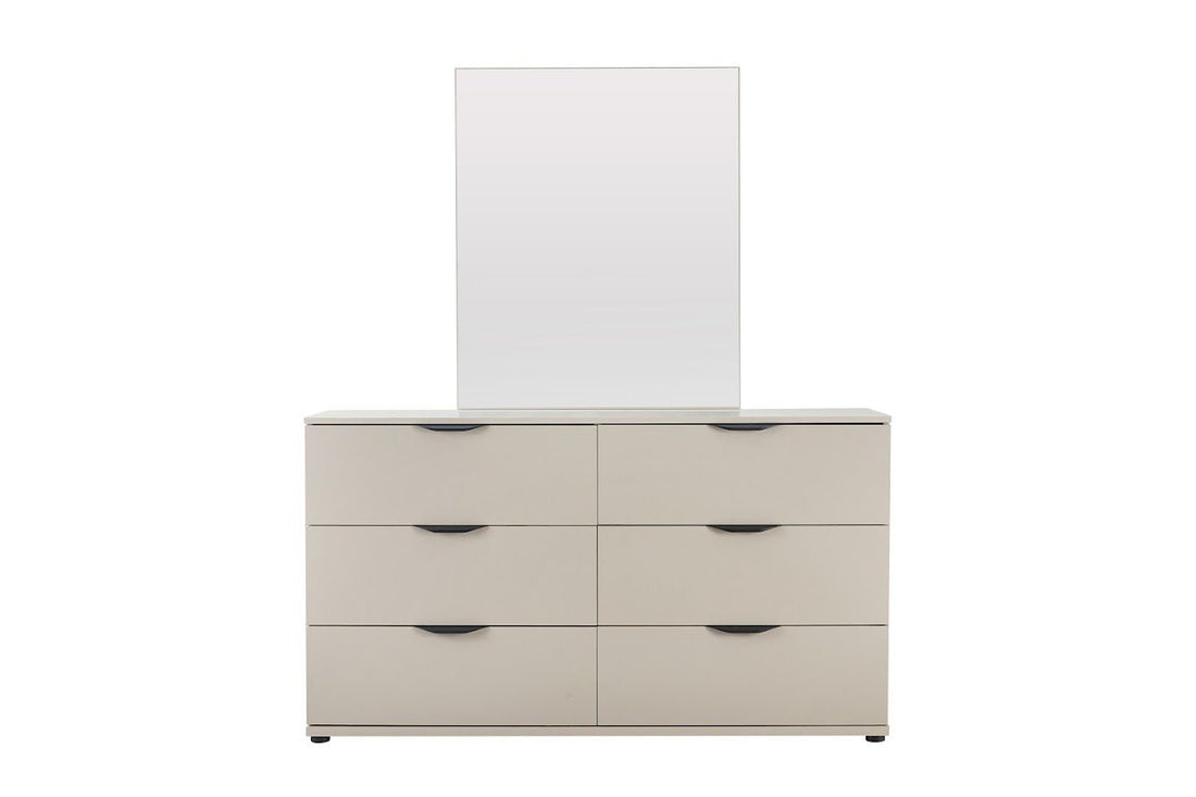 Bisque Beige Dresser with Mirror