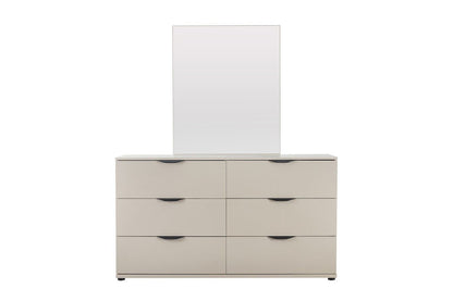Bisque Beige Dresser with Mirror