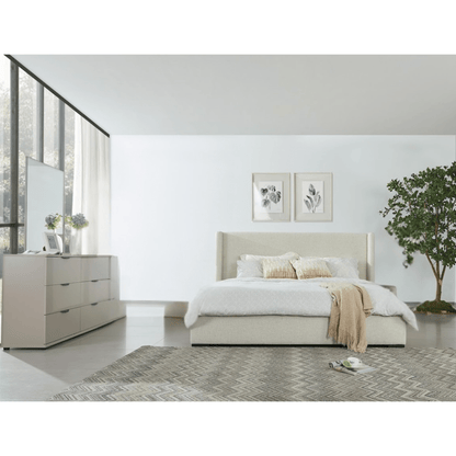 Bisque Beige Dresser with Mirror