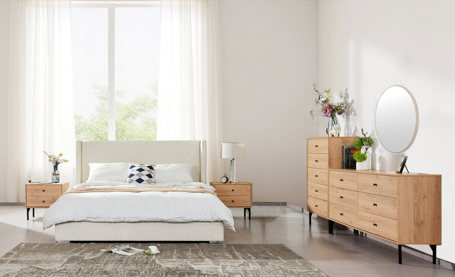 Bisque Brown Bedroom Set