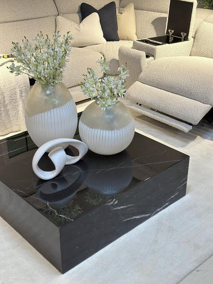 Black Marquino Marble Coffee Table