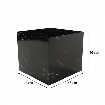 Black Marquino Marble Side Table