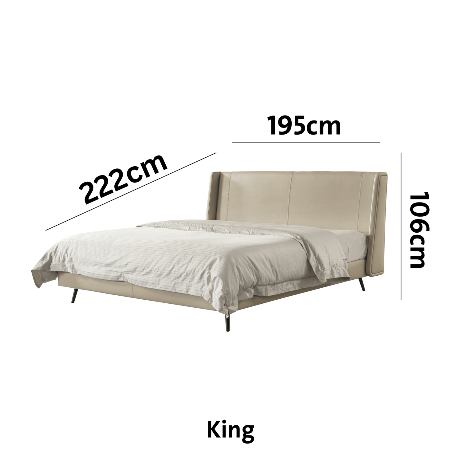 Starlit Sleeper Grey King Bed x W196