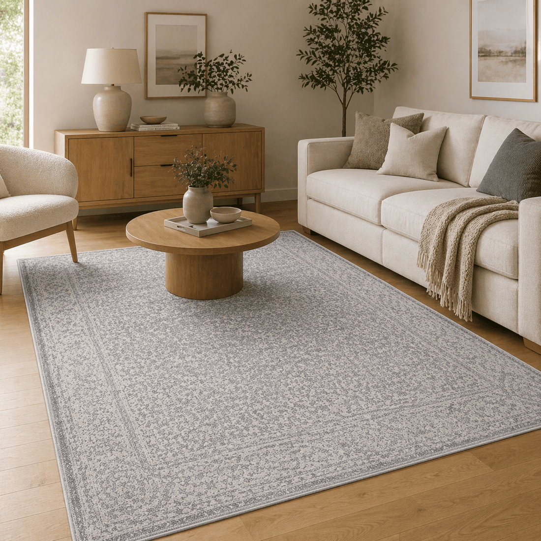 Blue Grey Rug