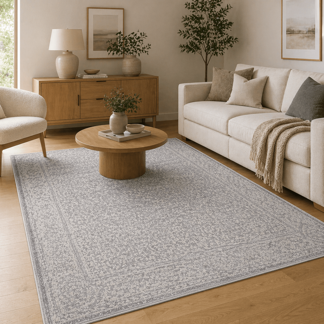 Blue Grey Rug