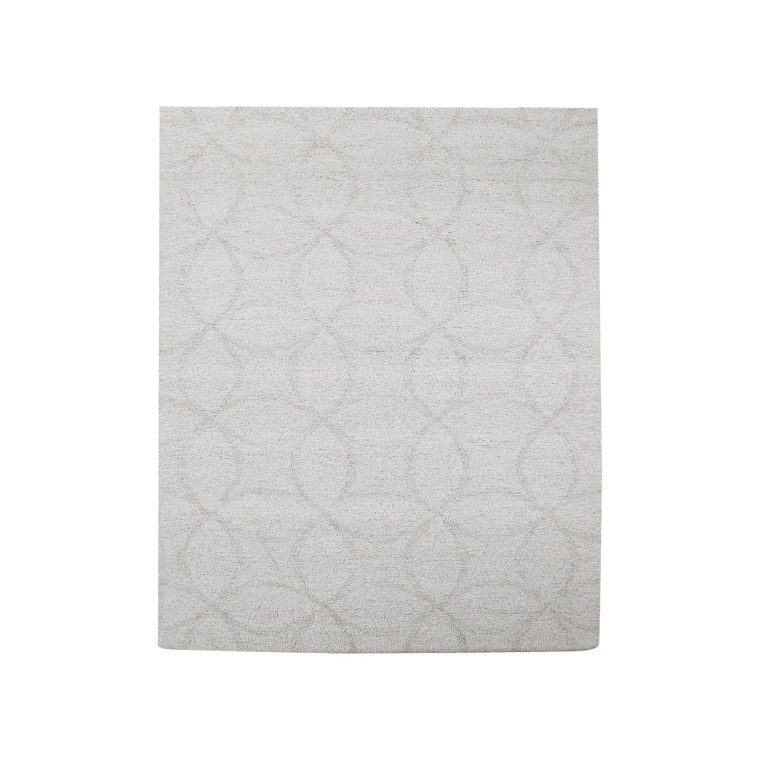 Bohemian Diamond Rug in Light Blue &amp; Ivory