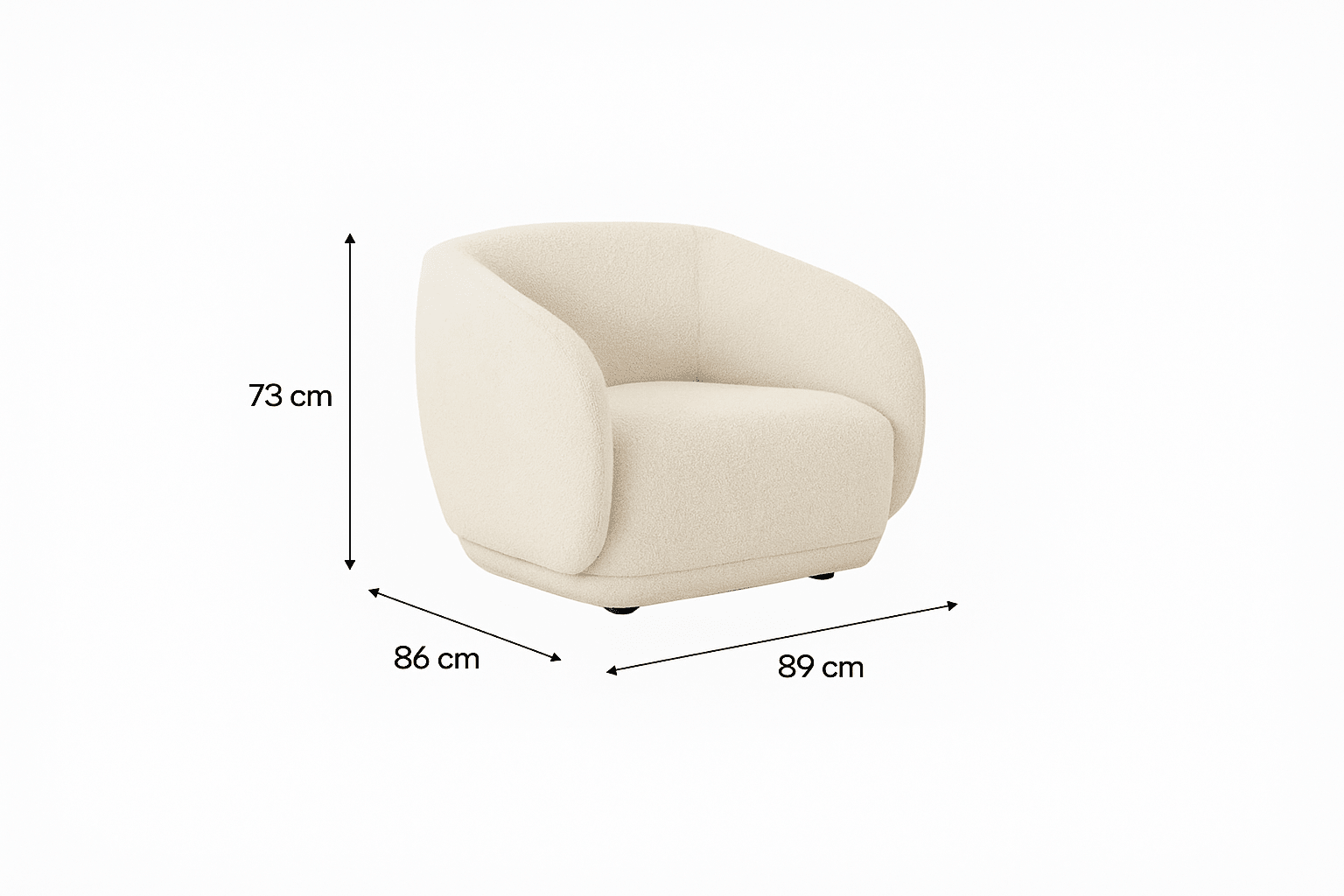 Boho Boucle 1 Seater