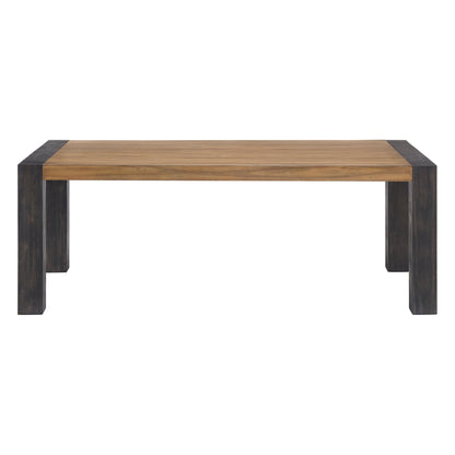 Breckenridge Dining Table with Oak Top in Black