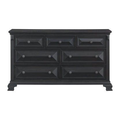 Bridgestone 7-Drawer Dresser in Black