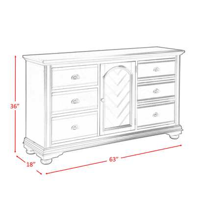 Brook White Dresser