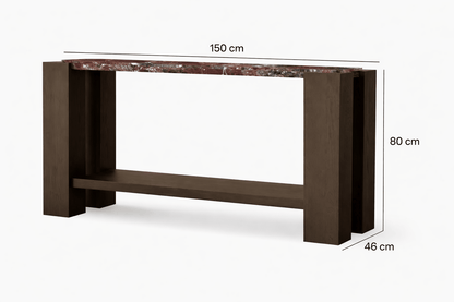 Calla Console table - Red Marble