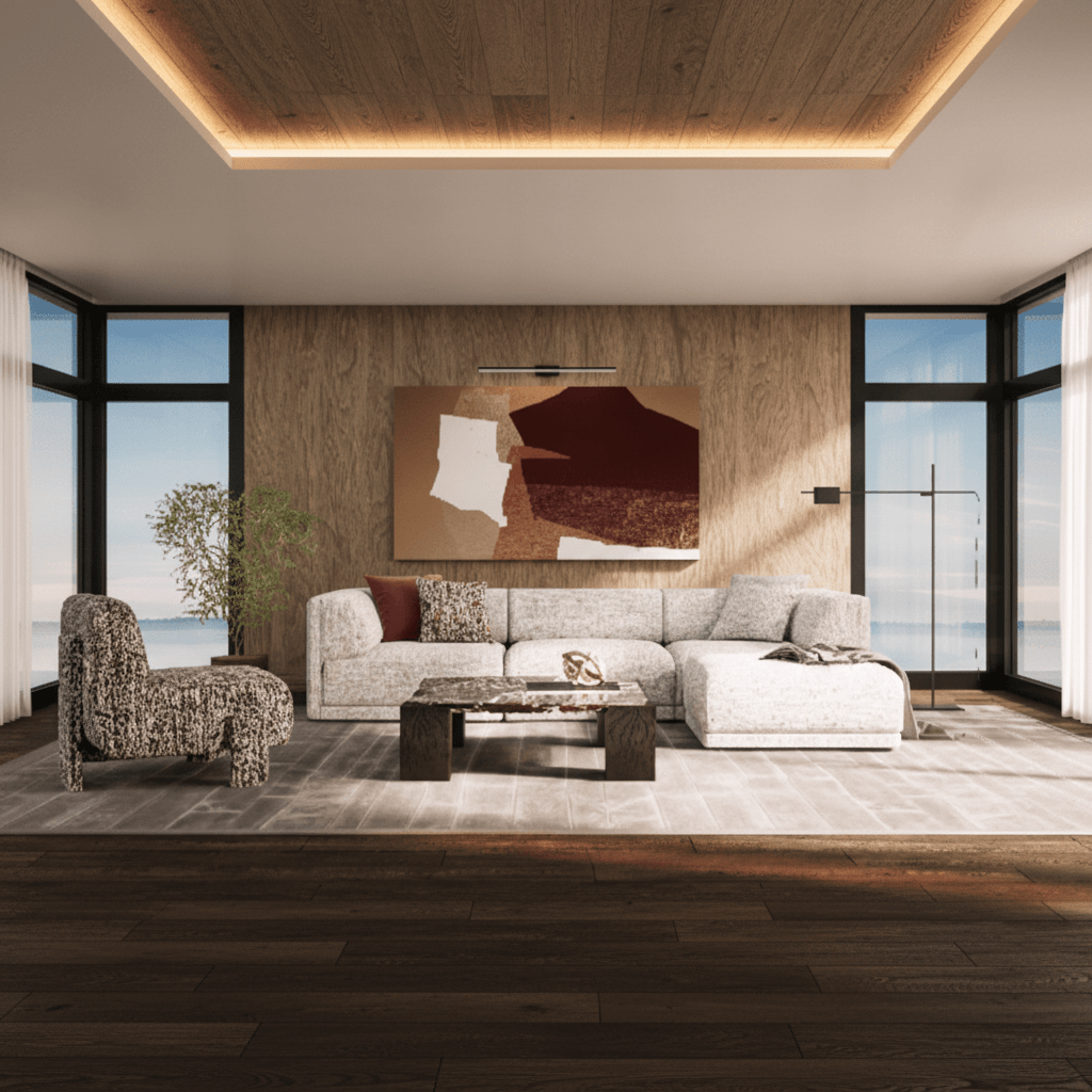 Calla Red Marble Coffee Table