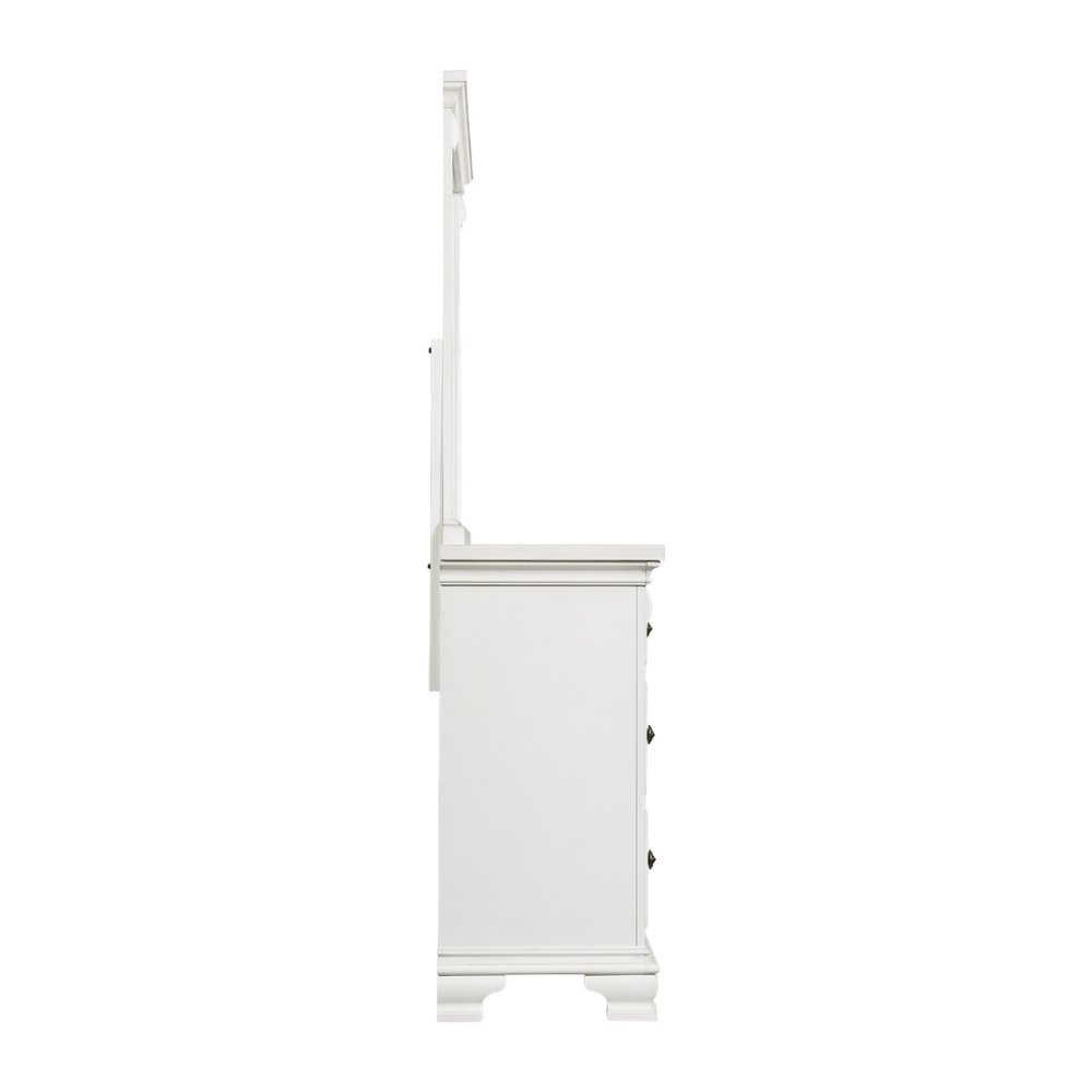 Calloway 7-Drawer Dresser w/ Mirror Set in White