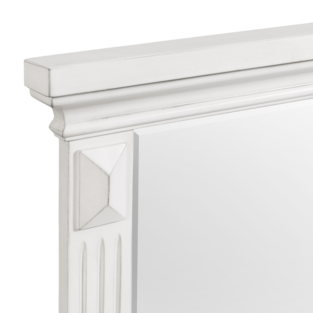Calloway 7-Drawer Dresser w/ Mirror Set in White