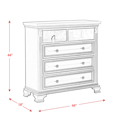 Calloway Media Chest White Color
