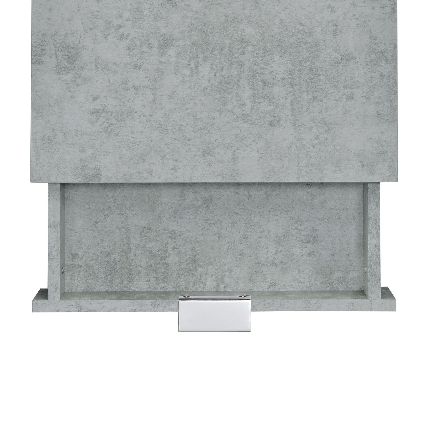 Camila Accent Nightstand with Cement Top in Chrome