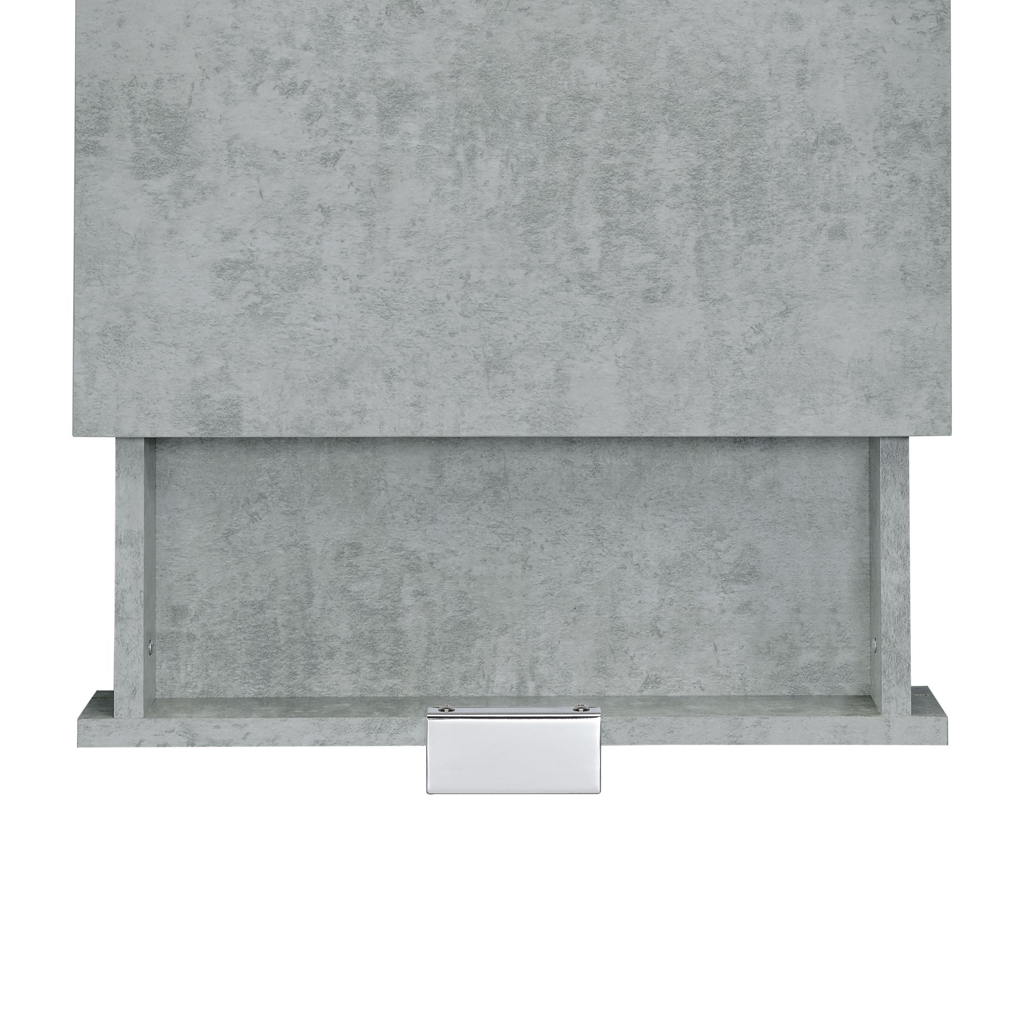 Camila Accent Nightstand with Cement Top in Chrome