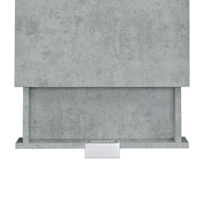Camila Accent Nightstand with Cement Top in Chrome