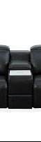 Canyon Luxe Black Leather Console Marble Top WC (34cm)