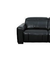 Canyon Luxe Black Leather Motion Power LAF (104cm)