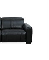 Canyon Luxe Black Leather Motion Power RAF (104cm)
