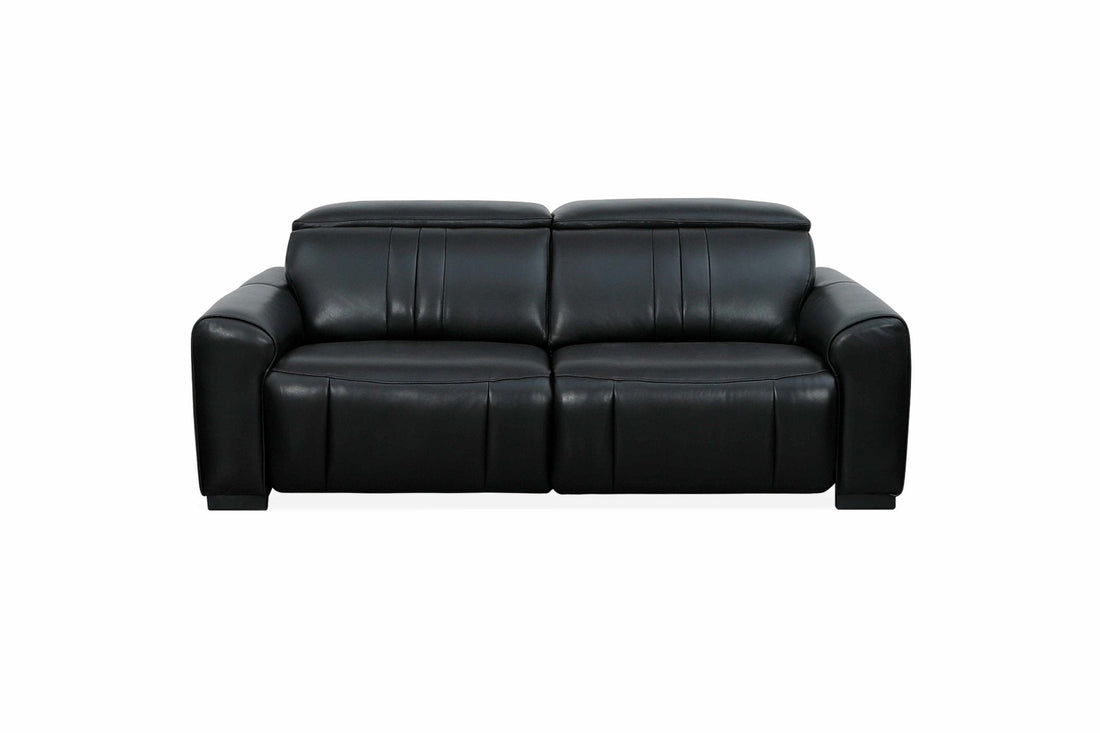 Canyon Luxe Black Leather Motion Power Sofa