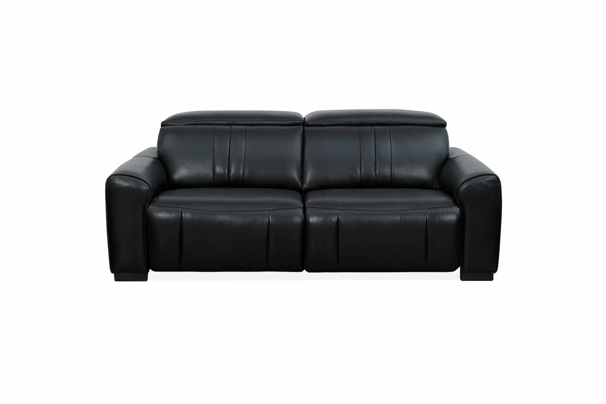 Canyon Luxe Black Leather Motion Power Sofa