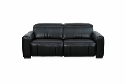 Canyon Luxe Black Leather Motion Power Sofa