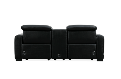 Canyon Luxe Brown Leather Motion Power Loveseat