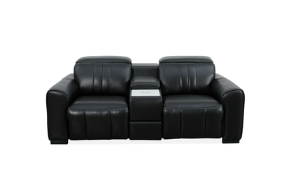 Canyon Luxe Brown Leather Motion Power Loveseat
