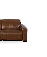Canyon Luxe Brown Leather Motion Power RAF (104cm)