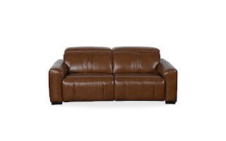 Canyon Luxe Brown Leather Motion Power RAF (104cm)