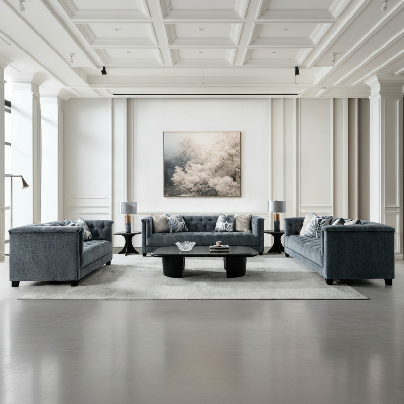 Carlos Grey Sofa Set