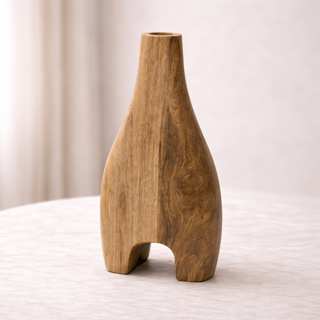 Carved Wood Vase