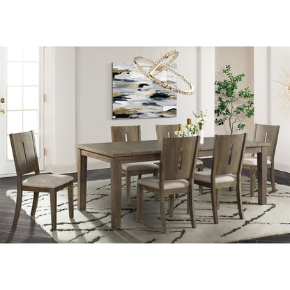 Cato Keyhole Panel Back Side Chair Grey Color (2 Per Pack)