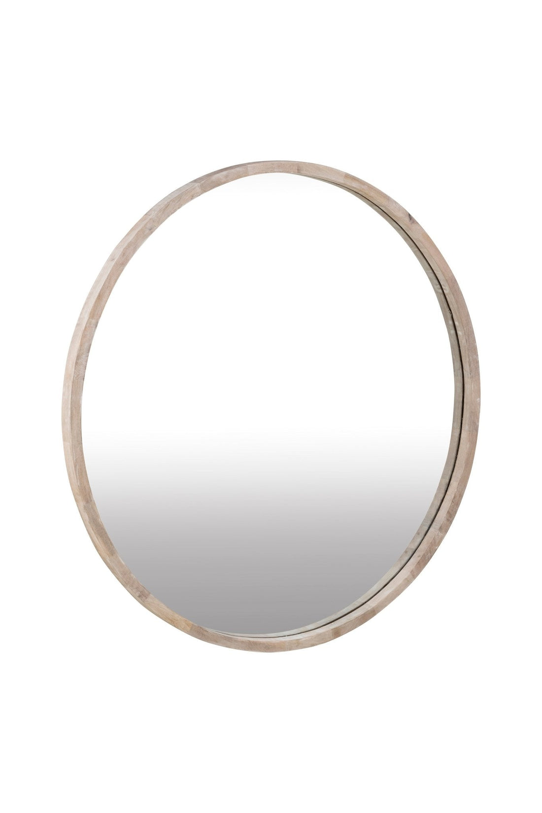 Cayman Mirror, Bleached Wood, 42" Round