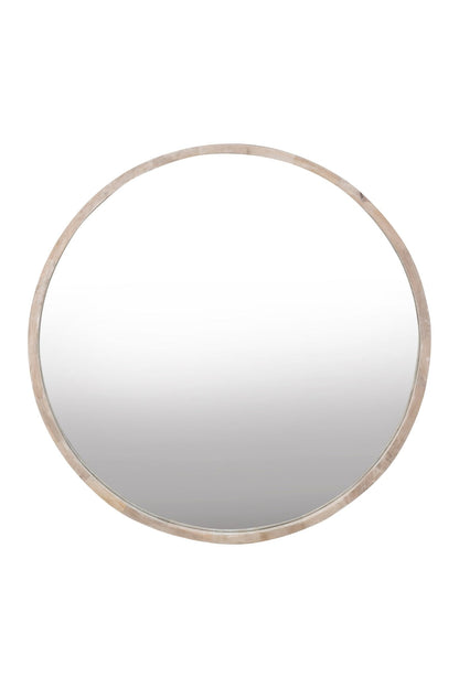 Cayman Mirror, Bleached Wood, 42&quot; Round