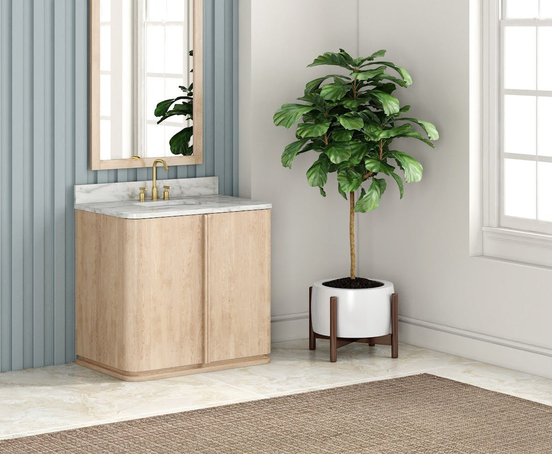 Cedar Sink Single Vanity Light Oak