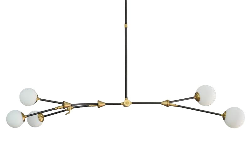 CHANDELIER W / 5 GLASS BALLS