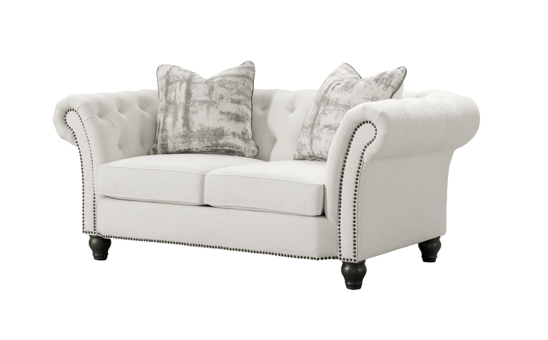 Chesterfield Cream Loveseat