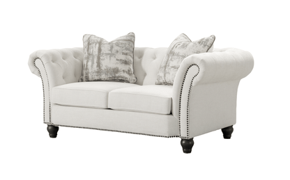 Chesterfield Cream Loveseat