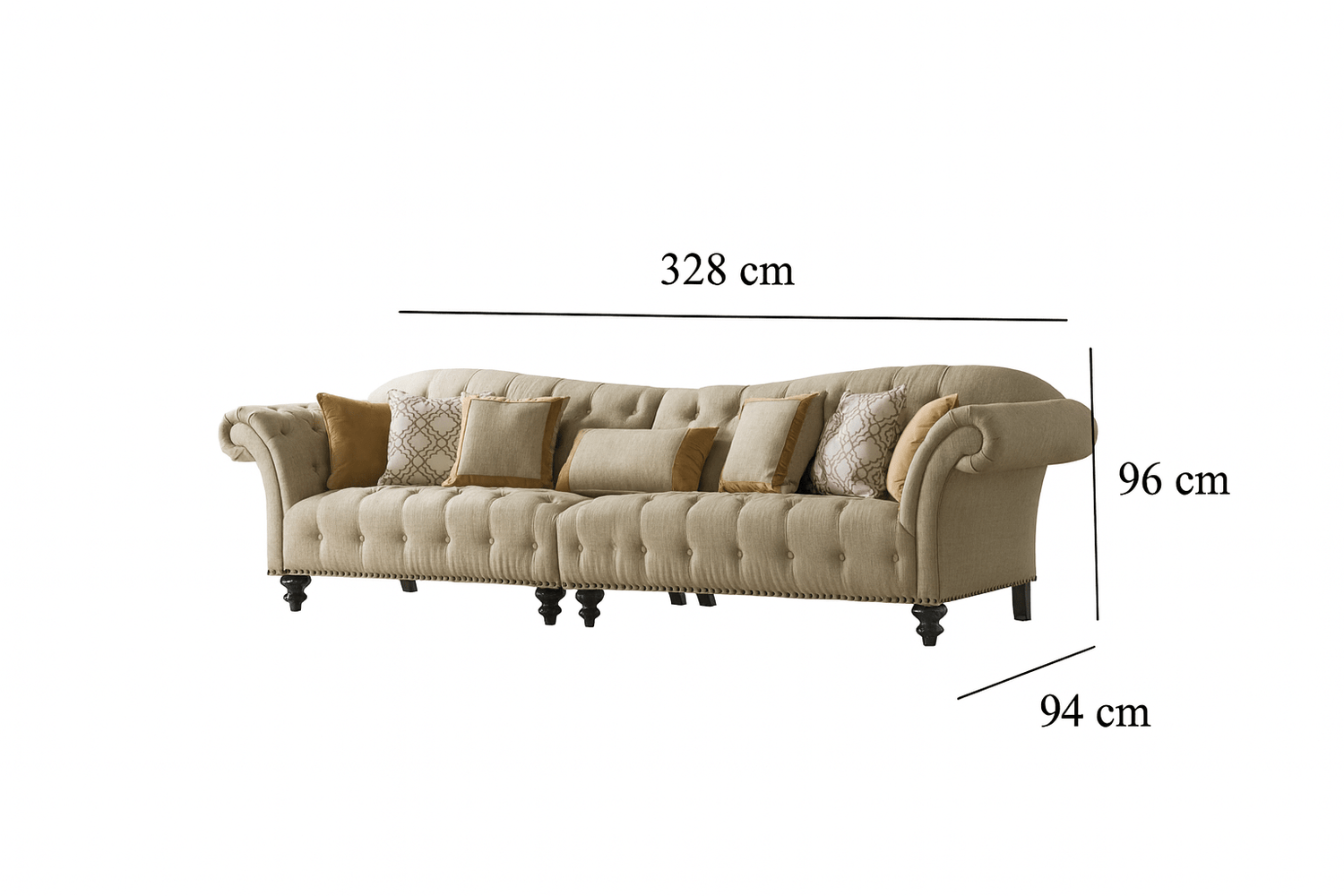 Classic Beige XXl Sofa