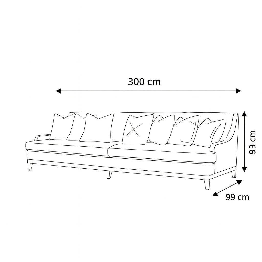 Classy By Noha Albabtain 5 Seater Sofa